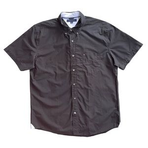 Tommy Hilfiger Short Sleeve Black Button Down